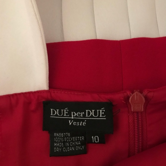 Due per Due Veste red evening holiday dress - Picture 4 of 4